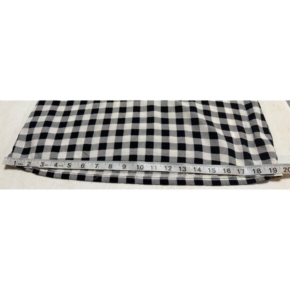 Women's Faded Glory Mini V-neck Dress Black & White Gingham Rayon Size S (4-6) - Picture 9 of 15